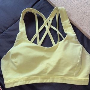 Yellow lulu lemon bra size 6